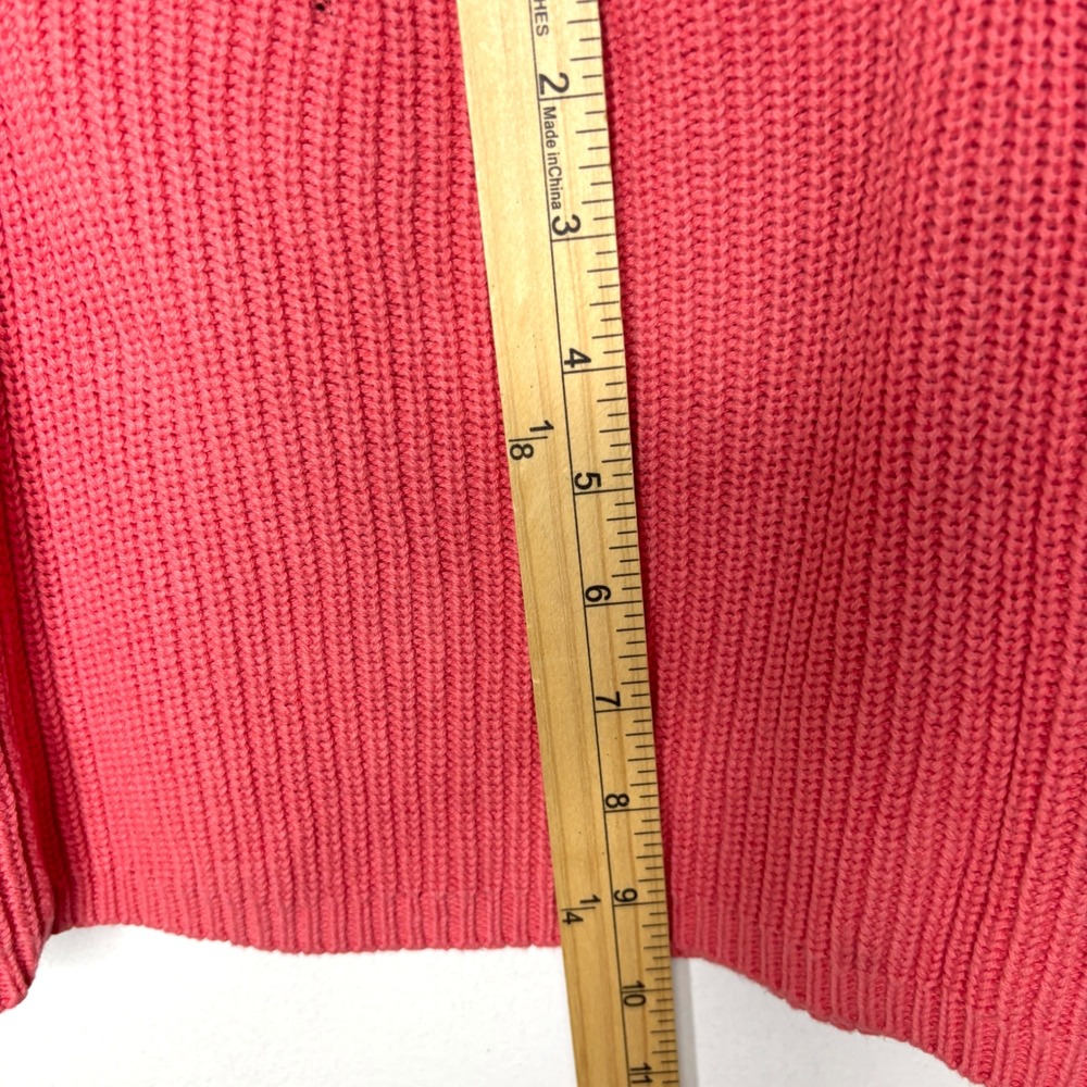 Frye Sweater Tank Top Womens Small Coral Pink Chunky Ribbed Knit Cami Boho - Picture 8 of 8